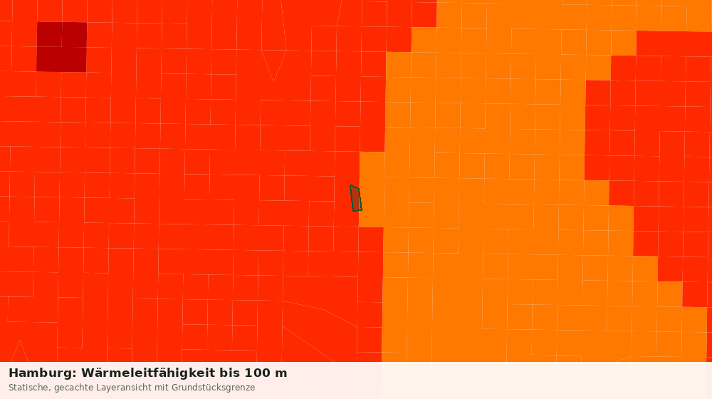 Statische Kartenansicht: Hamburg: Wärmeleitfähigkeit bis 100 m
