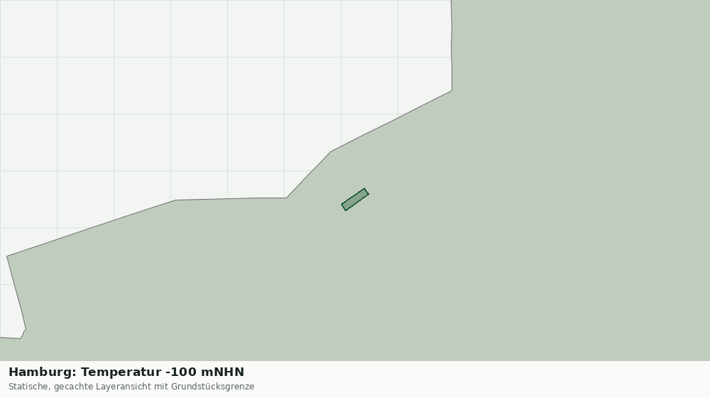 Statische Kartenansicht: Hamburg: Temperatur -100 mNHN