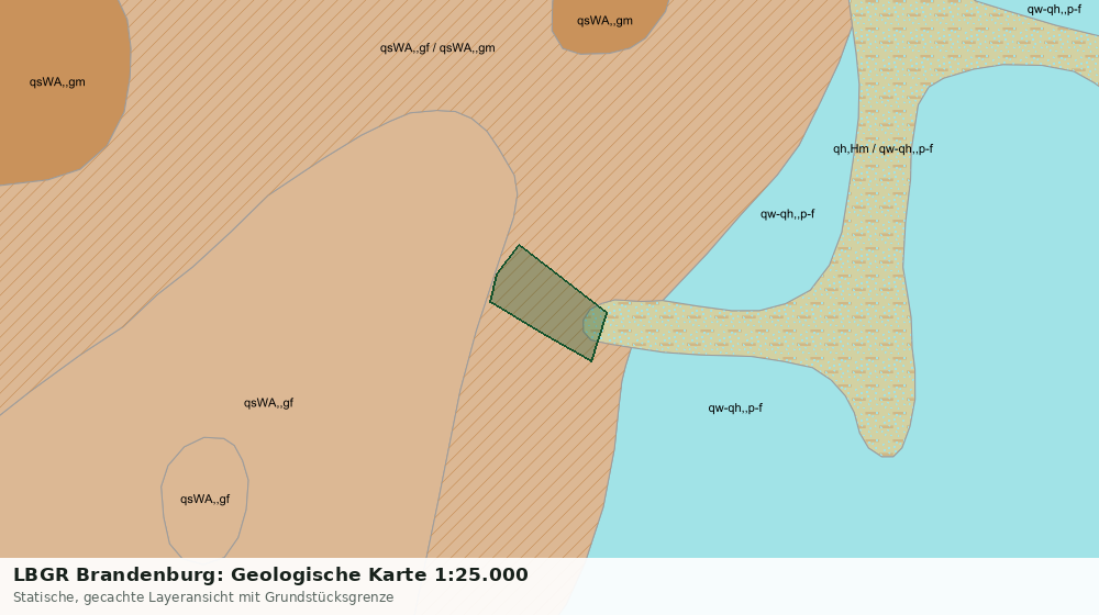 Statische Kartenansicht: LBGR Brandenburg: Geologische Karte 1:25.000