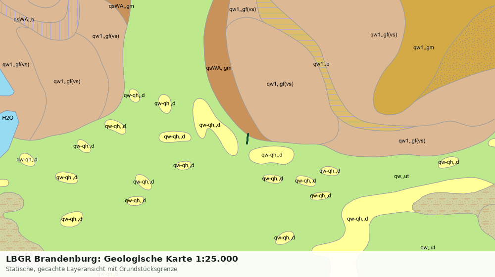 Statische Kartenansicht: LBGR Brandenburg: Geologische Karte 1:25.000