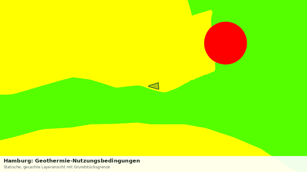Statische Kartenansicht: Hamburg: Geothermie-Nutzungsbedingungen