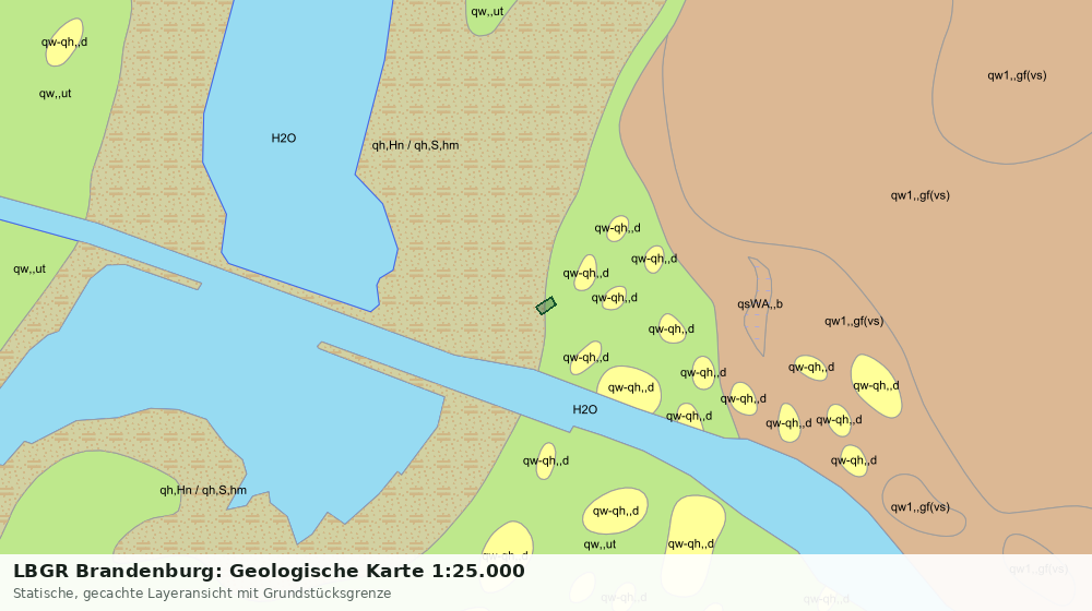 Statische Kartenansicht: LBGR Brandenburg: Geologische Karte 1:25.000