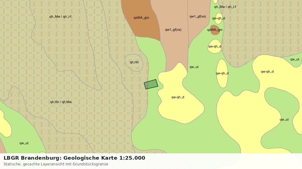 Statische Kartenansicht: LBGR Brandenburg: Geologische Karte 1:25.000