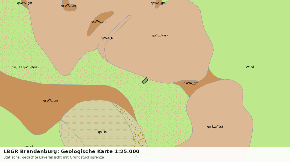 Statische Kartenansicht: LBGR Brandenburg: Geologische Karte 1:25.000