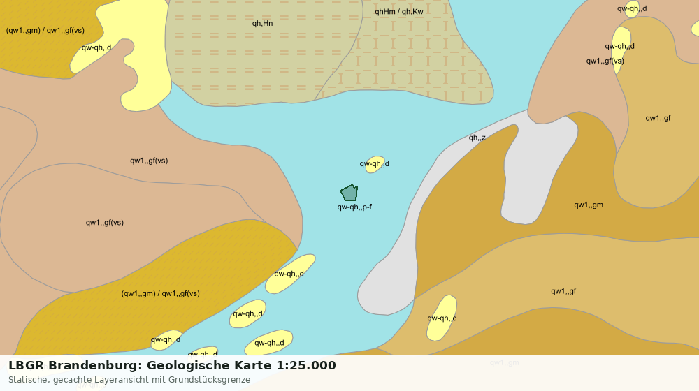 Statische Kartenansicht: LBGR Brandenburg: Geologische Karte 1:25.000