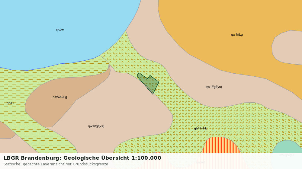 Statische Kartenansicht: LBGR Brandenburg: Geologische Übersicht 1:100.000