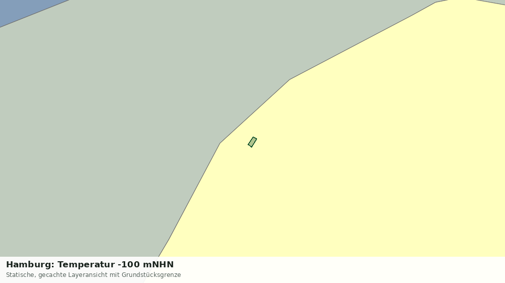 Statische Kartenansicht: Hamburg: Temperatur -100 mNHN