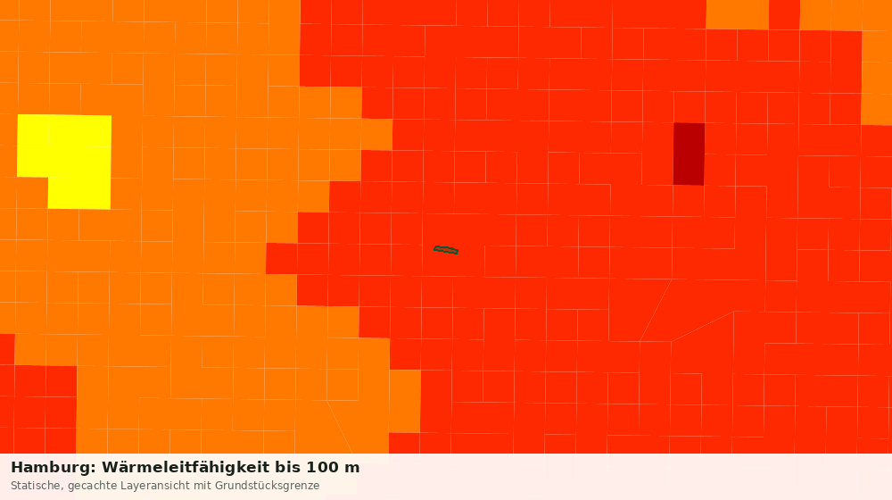 Statische Kartenansicht: Hamburg: Wärmeleitfähigkeit bis 100 m