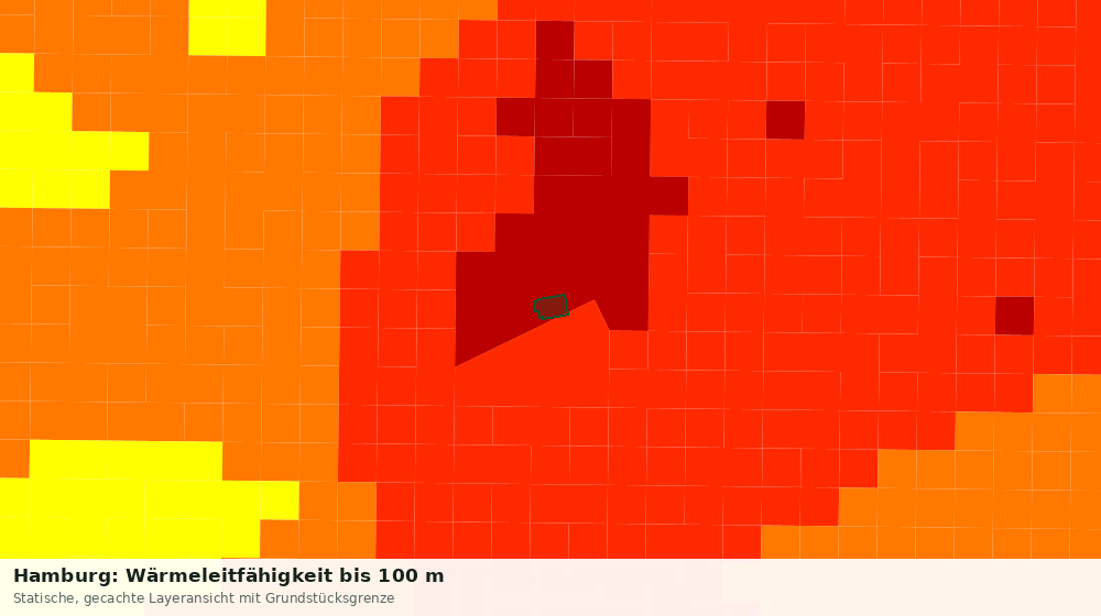 Statische Kartenansicht: Hamburg: Wärmeleitfähigkeit bis 100 m