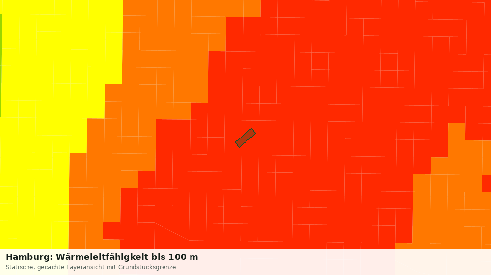 Statische Kartenansicht: Hamburg: Wärmeleitfähigkeit bis 100 m