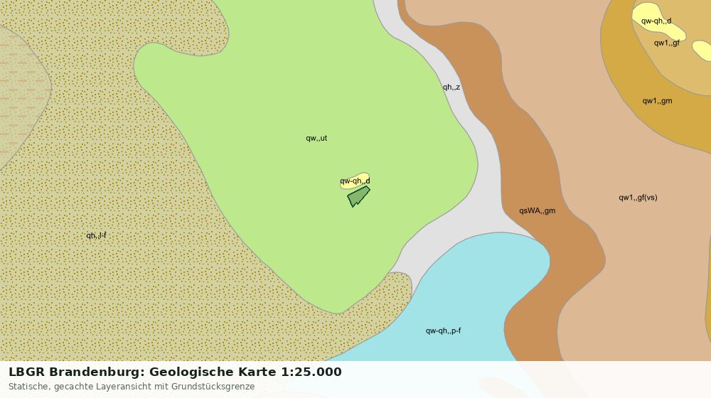 Statische Kartenansicht: LBGR Brandenburg: Geologische Karte 1:25.000