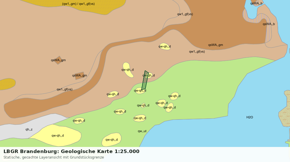 Statische Kartenansicht: LBGR Brandenburg: Geologische Karte 1:25.000