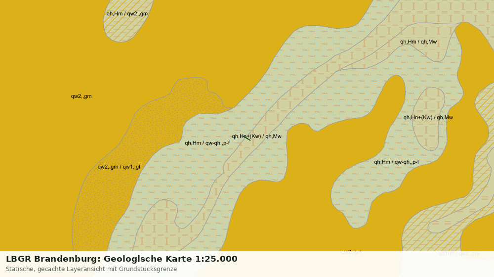 Statische Kartenansicht: LBGR Brandenburg: Geologische Karte 1:25.000