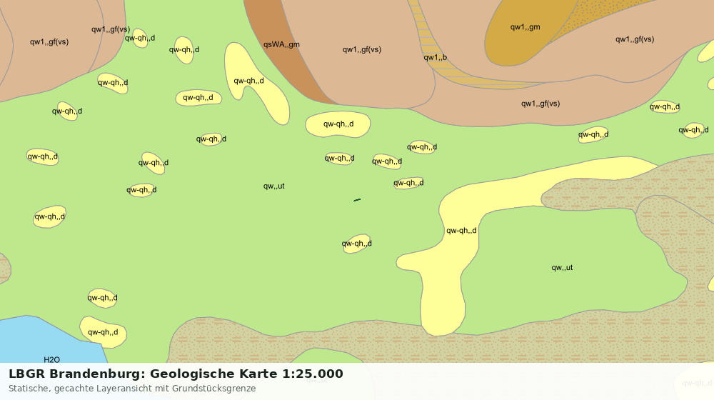 Statische Kartenansicht: LBGR Brandenburg: Geologische Karte 1:25.000