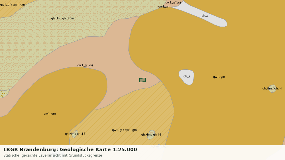 Statische Kartenansicht: LBGR Brandenburg: Geologische Karte 1:25.000