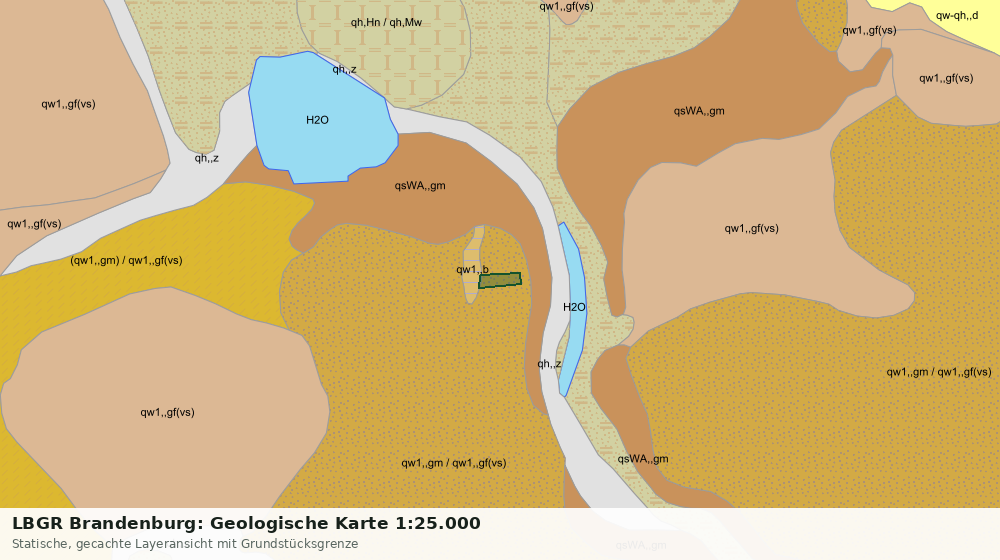 Statische Kartenansicht: LBGR Brandenburg: Geologische Karte 1:25.000