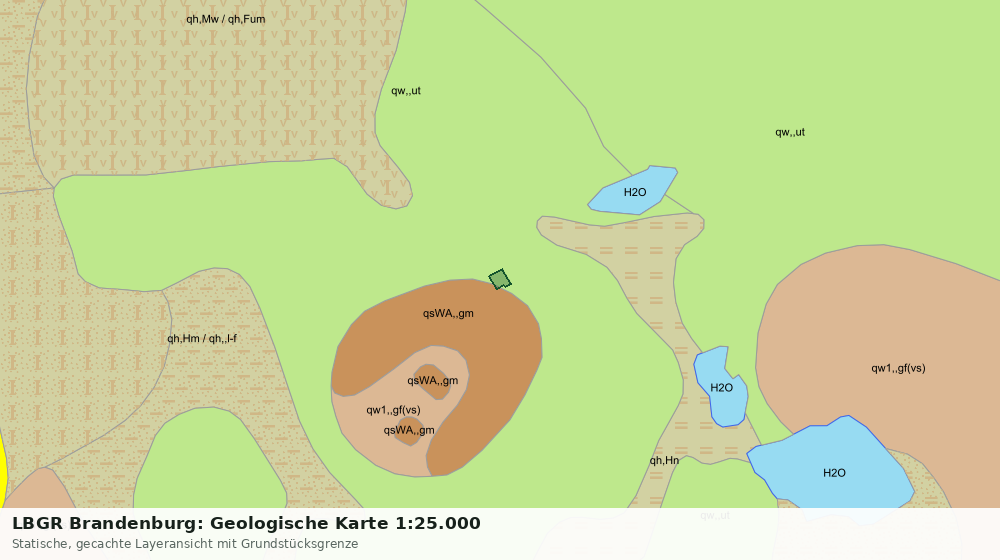 Statische Kartenansicht: LBGR Brandenburg: Geologische Karte 1:25.000
