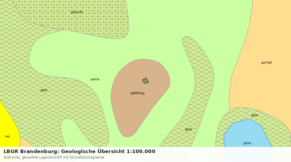 Statische Kartenansicht: LBGR Brandenburg: Geologische Übersicht 1:100.000