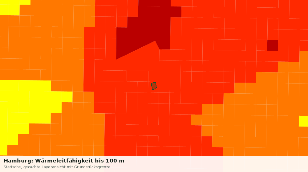 Statische Kartenansicht: Hamburg: Wärmeleitfähigkeit bis 100 m