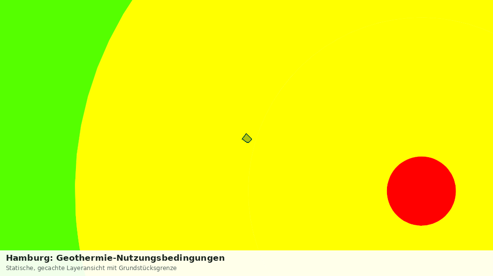 Statische Kartenansicht: Hamburg: Geothermie-Nutzungsbedingungen