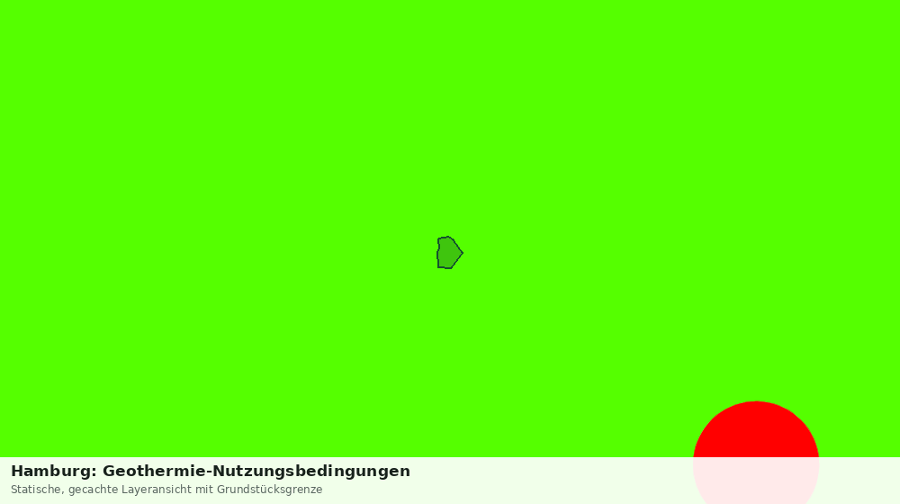 Statische Kartenansicht: Hamburg: Geothermie-Nutzungsbedingungen