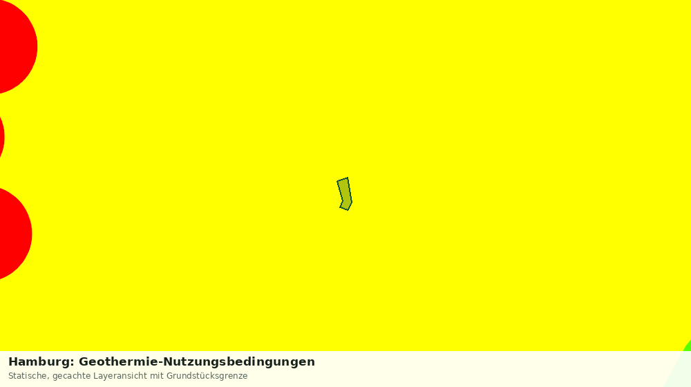 Statische Kartenansicht: Hamburg: Geothermie-Nutzungsbedingungen