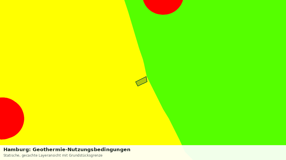 Statische Kartenansicht: Hamburg: Geothermie-Nutzungsbedingungen