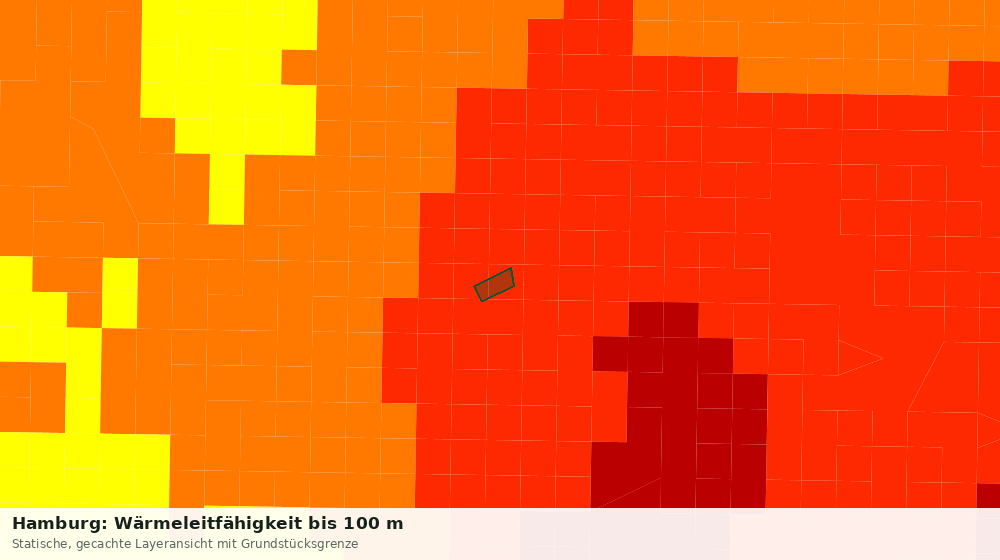 Statische Kartenansicht: Hamburg: Wärmeleitfähigkeit bis 100 m