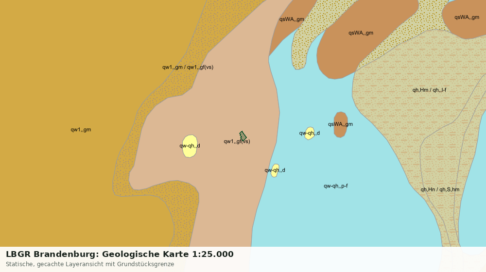 Statische Kartenansicht: LBGR Brandenburg: Geologische Karte 1:25.000