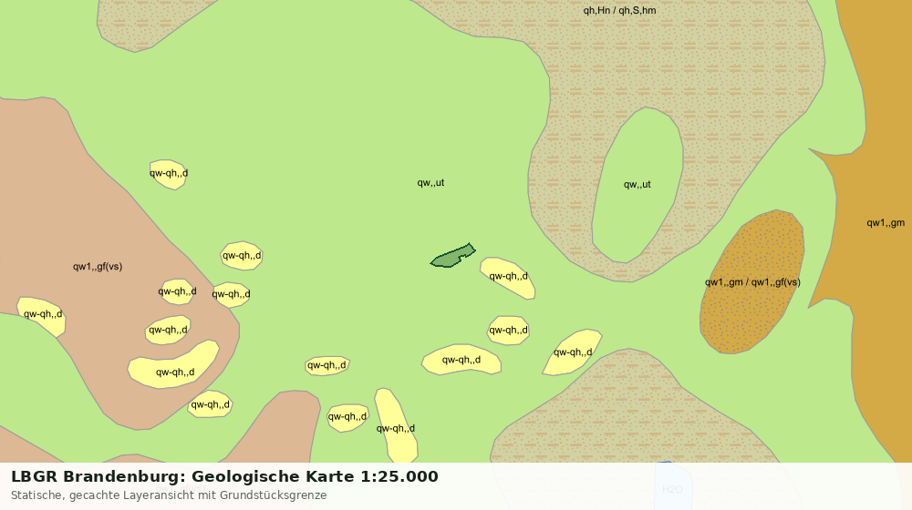 Statische Kartenansicht: LBGR Brandenburg: Geologische Karte 1:25.000