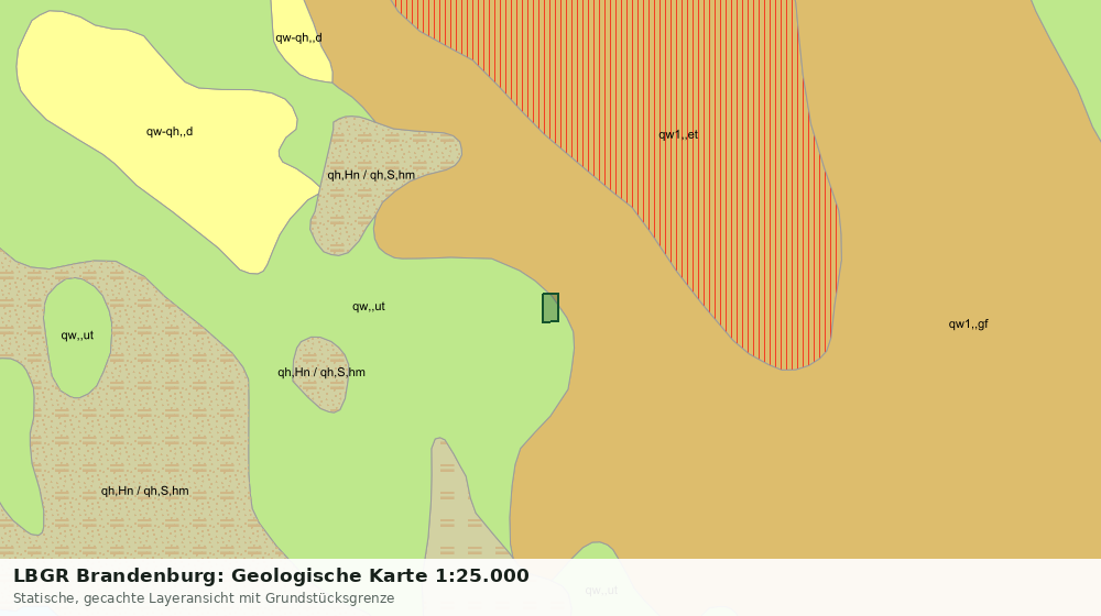 Statische Kartenansicht: LBGR Brandenburg: Geologische Karte 1:25.000