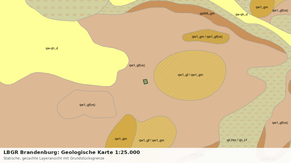 Statische Kartenansicht: LBGR Brandenburg: Geologische Karte 1:25.000