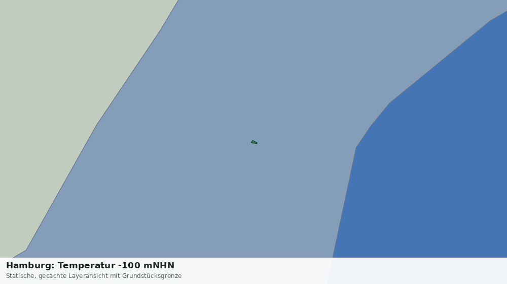 Statische Kartenansicht: Hamburg: Temperatur -100 mNHN