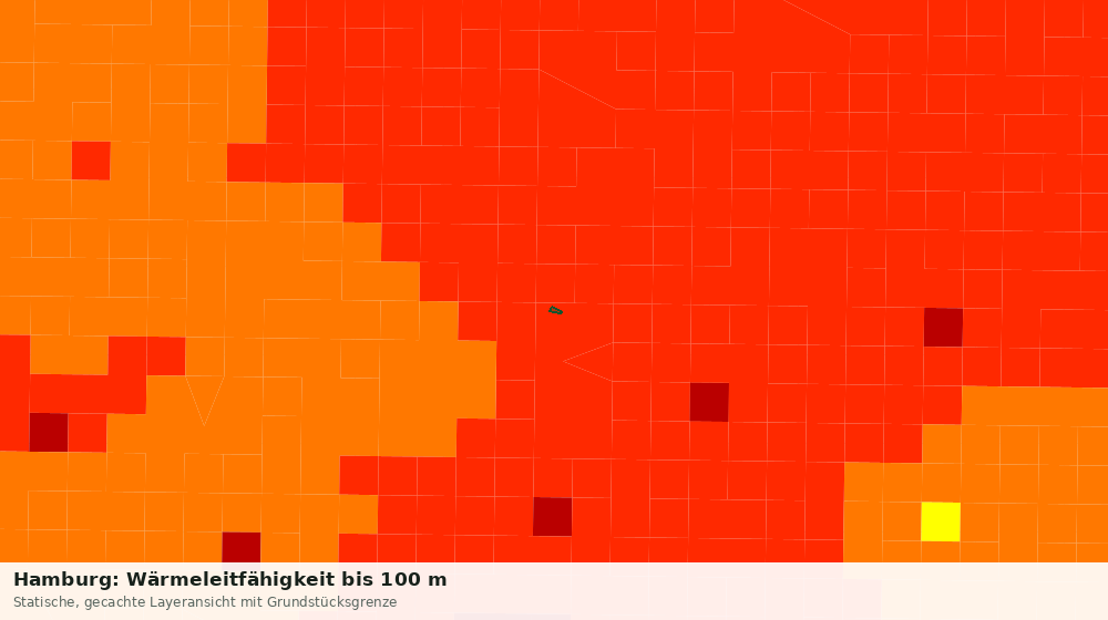 Statische Kartenansicht: Hamburg: Wärmeleitfähigkeit bis 100 m