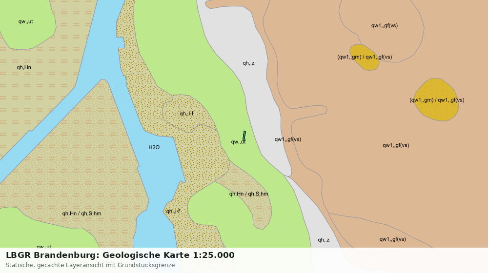 Statische Kartenansicht: LBGR Brandenburg: Geologische Karte 1:25.000