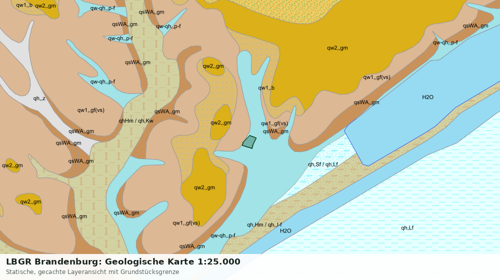 Statische Kartenansicht: LBGR Brandenburg: Geologische Karte 1:25.000