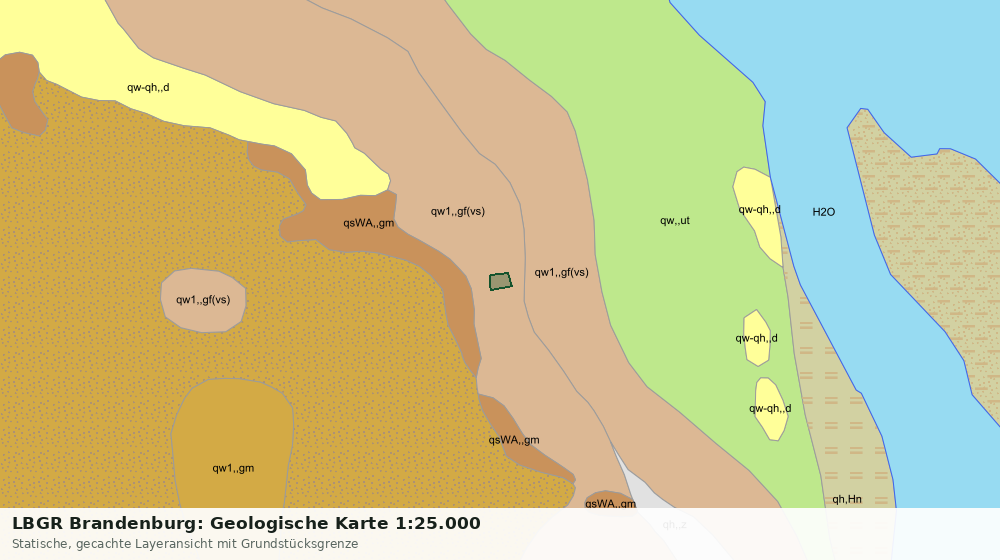 Statische Kartenansicht: LBGR Brandenburg: Geologische Karte 1:25.000