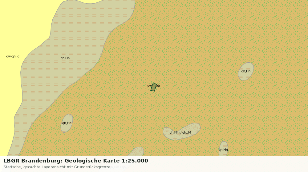 Statische Kartenansicht: LBGR Brandenburg: Geologische Karte 1:25.000