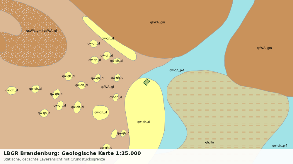 Statische Kartenansicht: LBGR Brandenburg: Geologische Karte 1:25.000