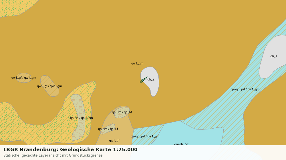 Statische Kartenansicht: LBGR Brandenburg: Geologische Karte 1:25.000