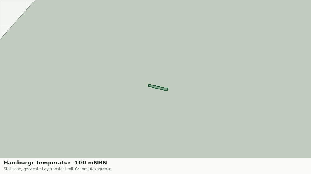 Statische Kartenansicht: Hamburg: Temperatur -100 mNHN