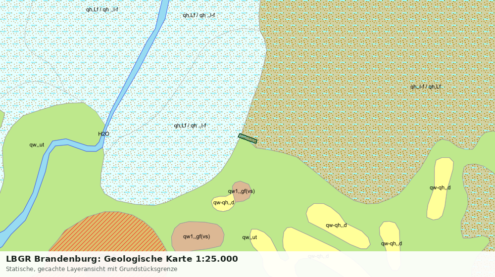 Statische Kartenansicht: LBGR Brandenburg: Geologische Karte 1:25.000