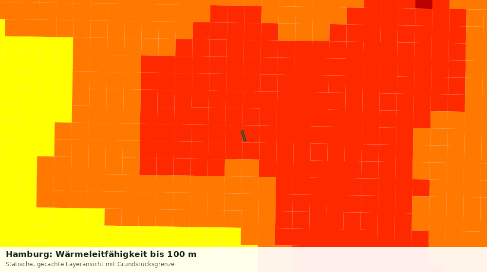 Statische Kartenansicht: Hamburg: Wärmeleitfähigkeit bis 100 m