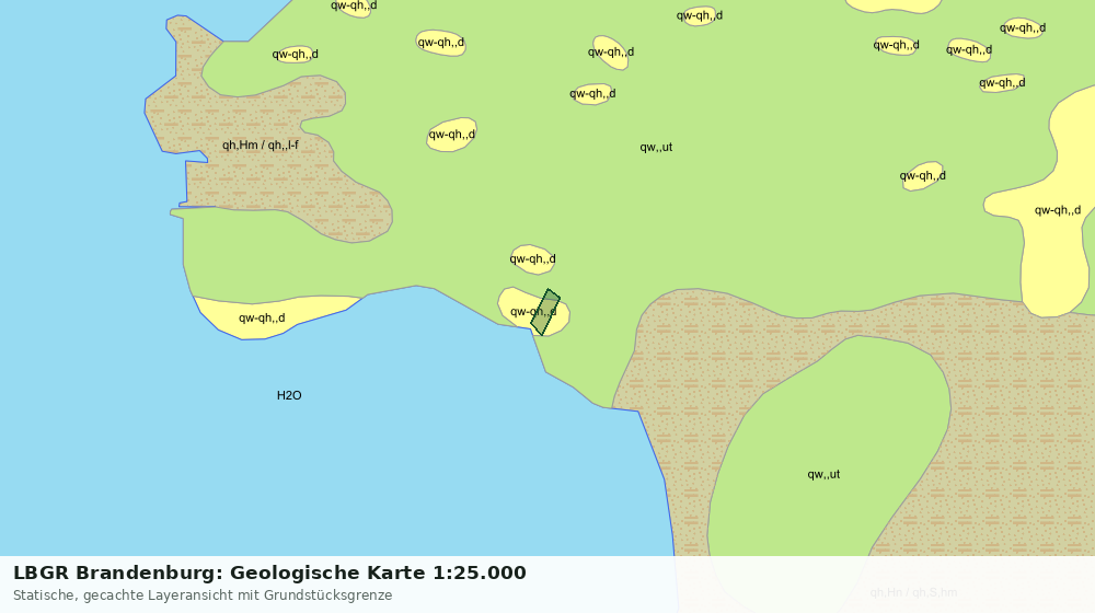 Statische Kartenansicht: LBGR Brandenburg: Geologische Karte 1:25.000