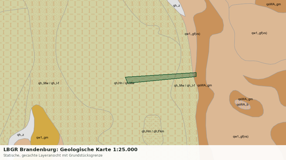 Statische Kartenansicht: LBGR Brandenburg: Geologische Karte 1:25.000