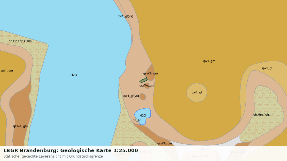 Statische Kartenansicht: LBGR Brandenburg: Geologische Karte 1:25.000