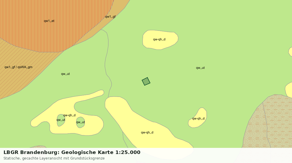 Statische Kartenansicht: LBGR Brandenburg: Geologische Karte 1:25.000