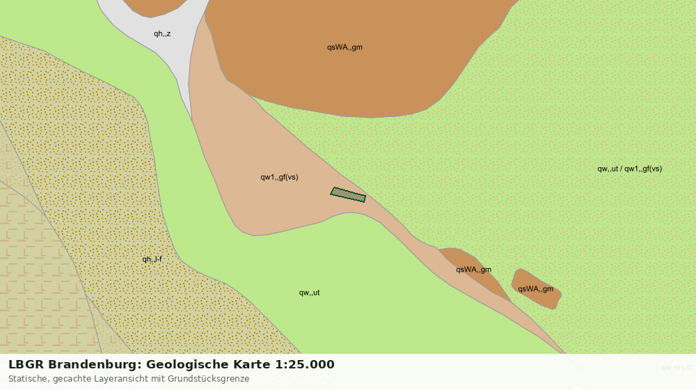 Statische Kartenansicht: LBGR Brandenburg: Geologische Karte 1:25.000