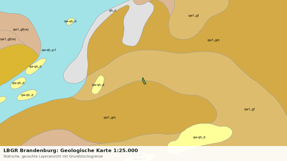 Statische Kartenansicht: LBGR Brandenburg: Geologische Karte 1:25.000