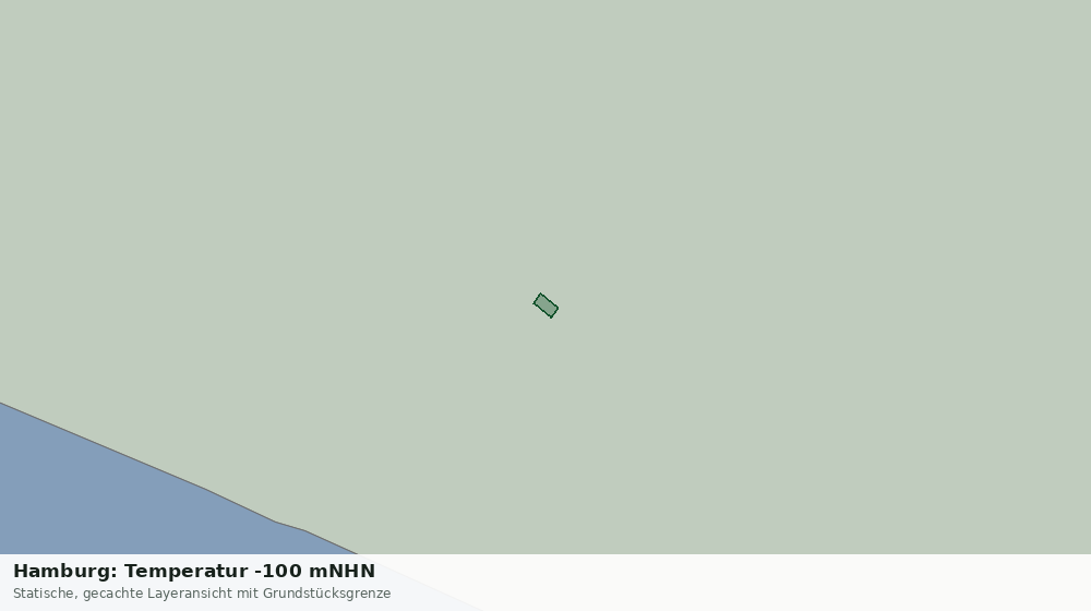 Statische Kartenansicht: Hamburg: Temperatur -100 mNHN